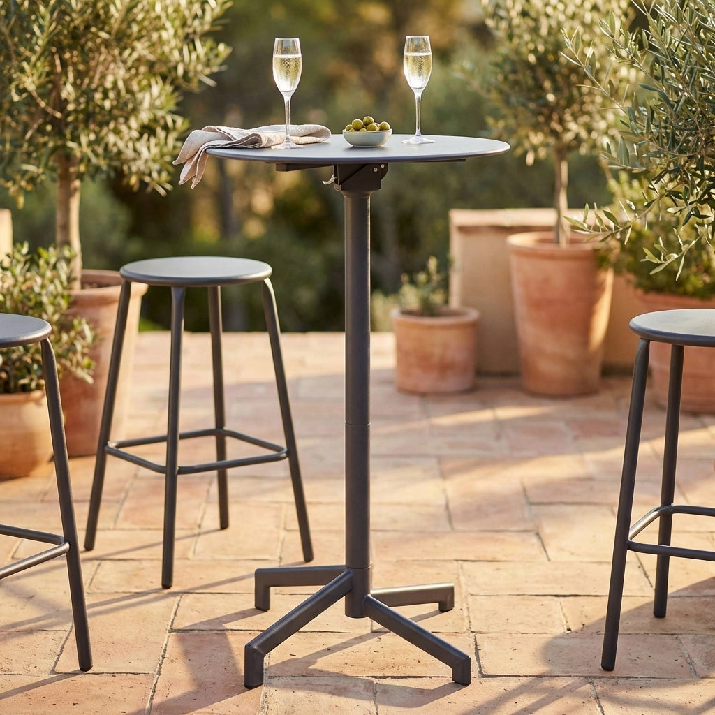 Tavolo Alto Rotondo da Giardino cm 60 - STU