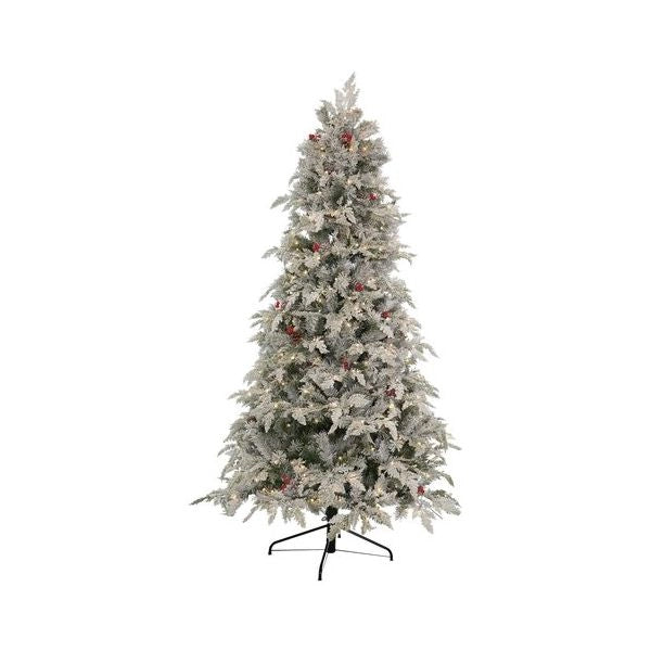 Albero natale amicasa sole con 500 luci led pigne, bacche verde inneva - 8009534105450
