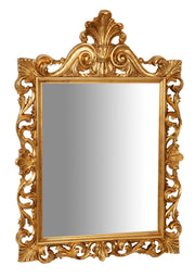 Biscottini SPECCHIERA DA PARETE IN LEGNO FINITURA FOGLIA ORO ANTICATO MADE IN ITALY
