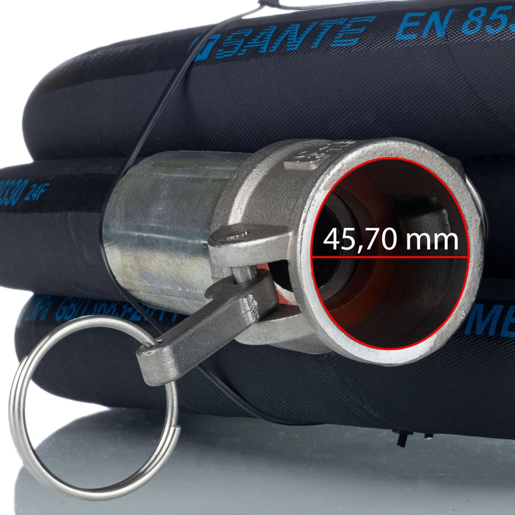 Tubo per Intonacatrice DN32 10M – Alta Resistenza 40 Bar | Camlock Idraulico, Ø32mm, Spessore 7mm