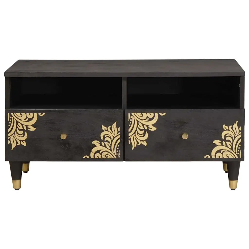 Tavolino da salotto con cassetto Nero 80 x 54 x 40 cm