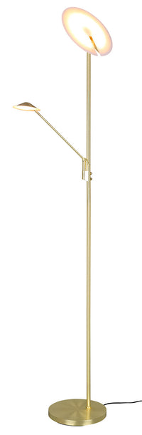 Piantana da Interno a LED in Metallo Ottone Opaco