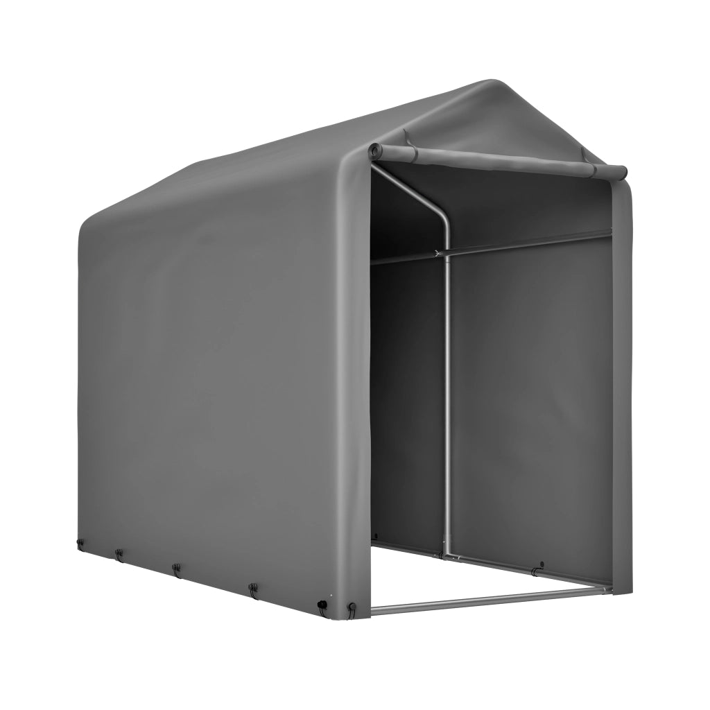 Tenda Garage per Biciclette 187x100x160 cm Grigio Scuro con Telo PE 170 g/m² e Telaio Zincato