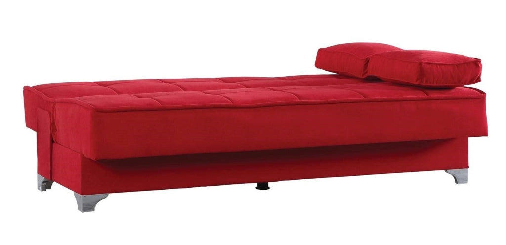 Andrey, Divano Letto 3 Posti Contenitore, 87x190 cm Nero
