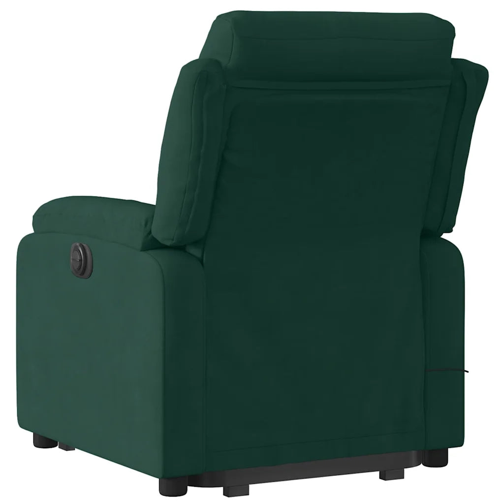 Poltrona Alzapersona Massaggiante Elettrica Verde Scuro Velluto 3205127