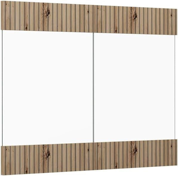 Frontale cucina R-Line, Rovere artigianale, 79.2 x 59 cm frontale del mobile per pensile con vetro, adatto per armadi da cucina R-Line per un montaggio semplice