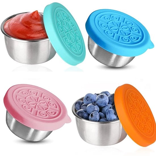 Contenitore per insalata - Set di 4 - Acciaio inossidabile