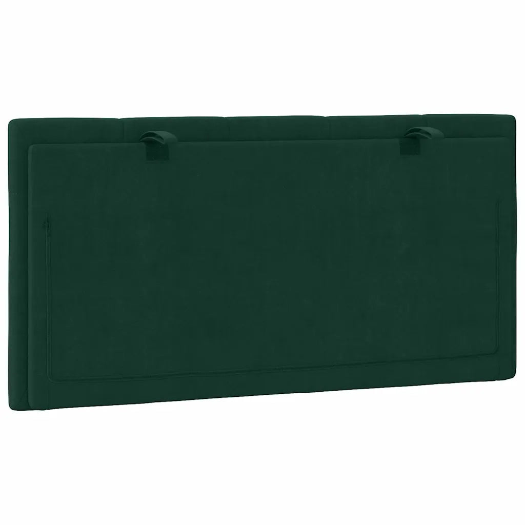 Cuscino Testiera Hanko Verde Scuro 100 cm in Velluto 374658