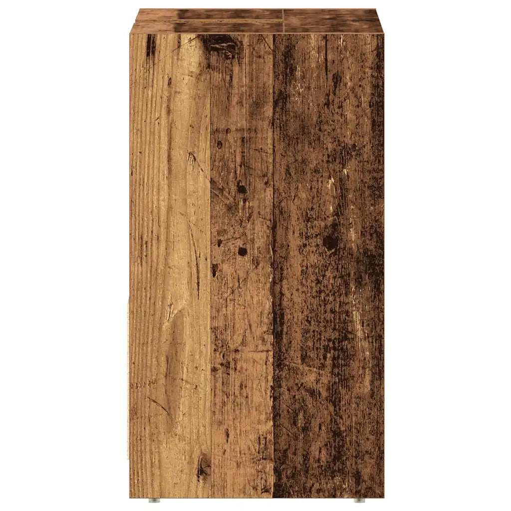 Mobiletto da bagno con ampio spazio contenitivo design elegante 60 x 33 x 60 cm legno composito finitura effetto legno anticato 02_0051609