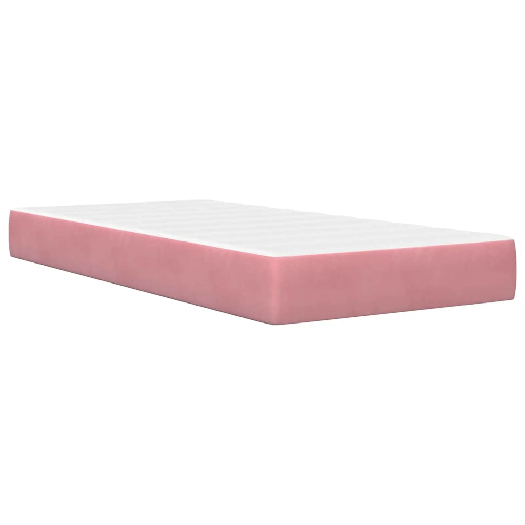 Struttura letto con materasso Rosa 90 x 190 cm Velluto 3414834