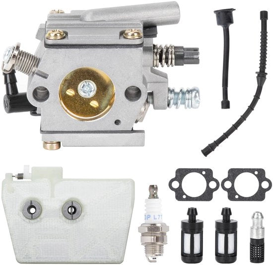 Carburatore per sega a catena - Compatibile con MS380/MS381/MS382 - Filtratore d'aria incluso - Installazione facile - Numero di articolo OEM 11191200602/11191200605/11191200650 - Adatto per AV Super Magnum - Carburatore per motosega
