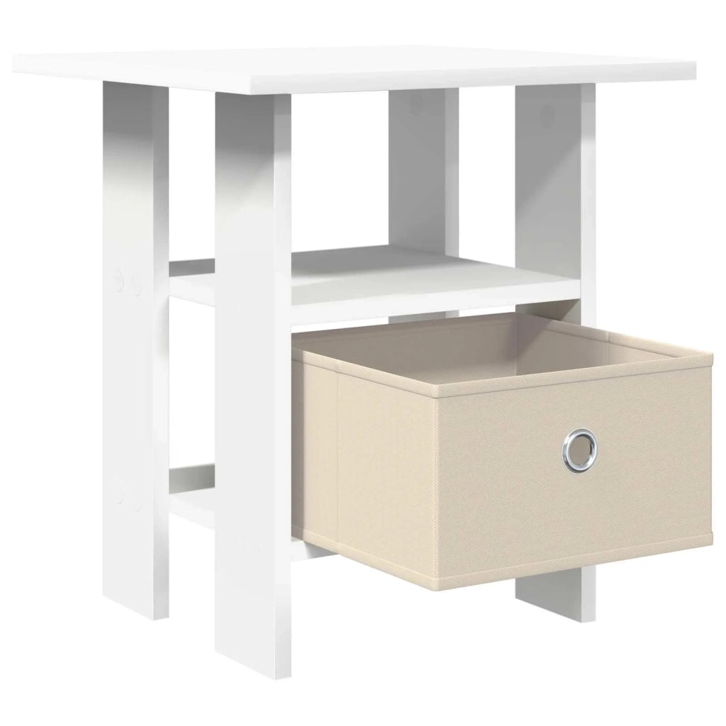 Comodino 2 pcs Bianco 41 x 40 x 45 cm Legno multistrato