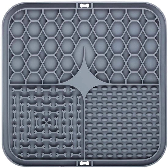 Mat per cani con schiaccia di silicone, Mat per gatti con presa per doccia, addestramento e cura, grigio, 20*20cm
