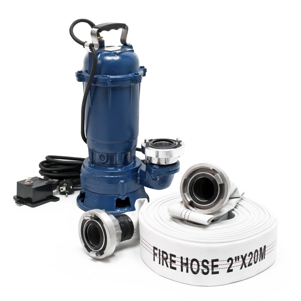 Pompa sommersa acque nere 1500W 22800l/h Tubo di 20m Elettropompa a immersione