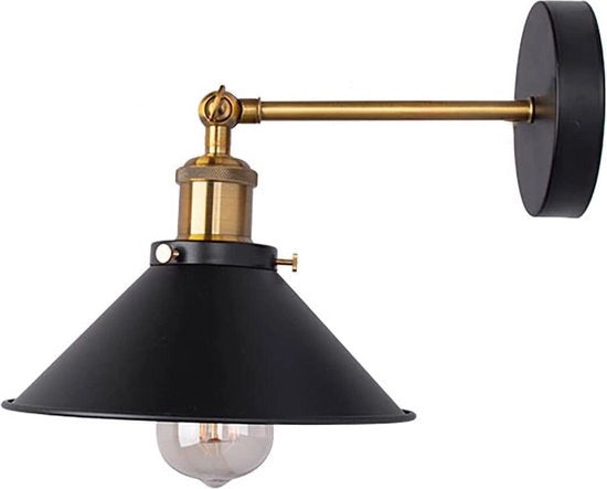 Lampada da parete in metallo vintage per interni - fusto E27 - schermatura lampada da parete - stile retro - per interni