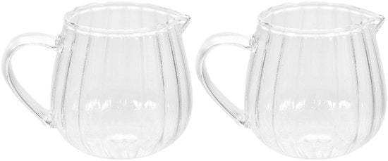 Mini caraffa trasparente da 100 ml con schiuma di latte - design leggero - caraffa da 100 ml con schiuma di latte - caraffa mini - caraffa da servire - caraffa in vetro - 100 ml trasparente - caraffa da servizio