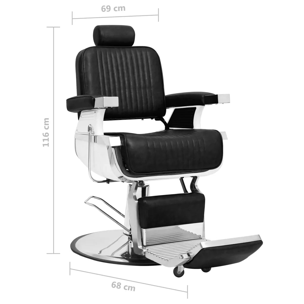 Poltrona da Barbiere Nera 68x69x116 cm in Similpelle 110168