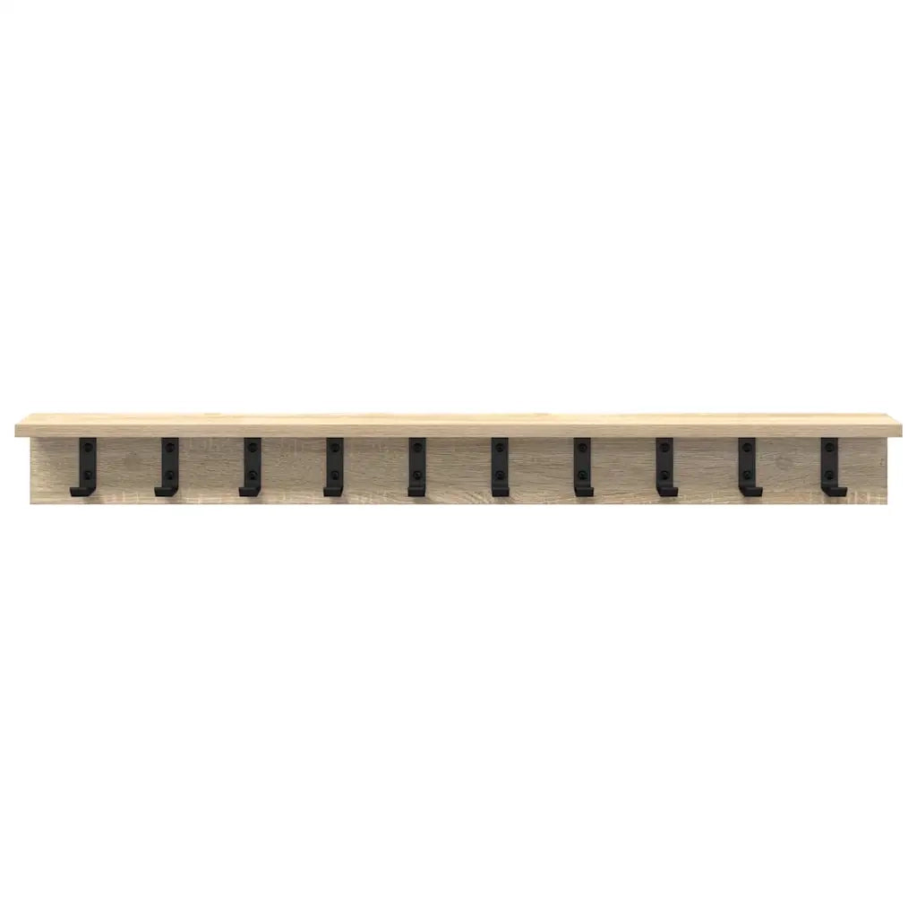 vidaXL Appendiabiti a muro rovere sonoma 100 x 10.5 x 10.5 cm