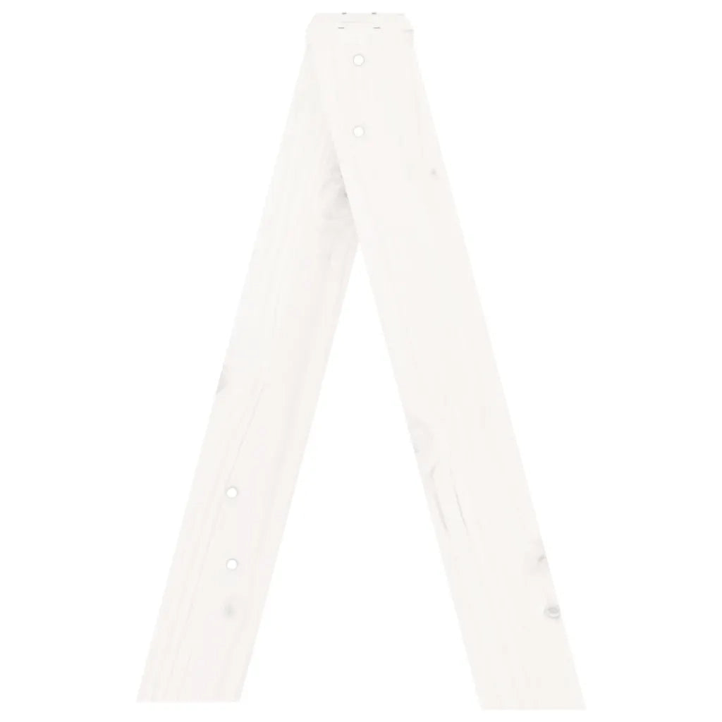 Sgabelli 2 pz Bianchi 40x40x60 cm in Legno Massello di Pino cod mxl 50314