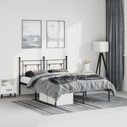 Giroletto con Testiera in Metallo Nero 150x200 cm 374341