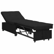 Divano letto | Sof¨¤ letto | Letto singolo Estraibile Nero 194 x 50 x 82 cm Tessuto