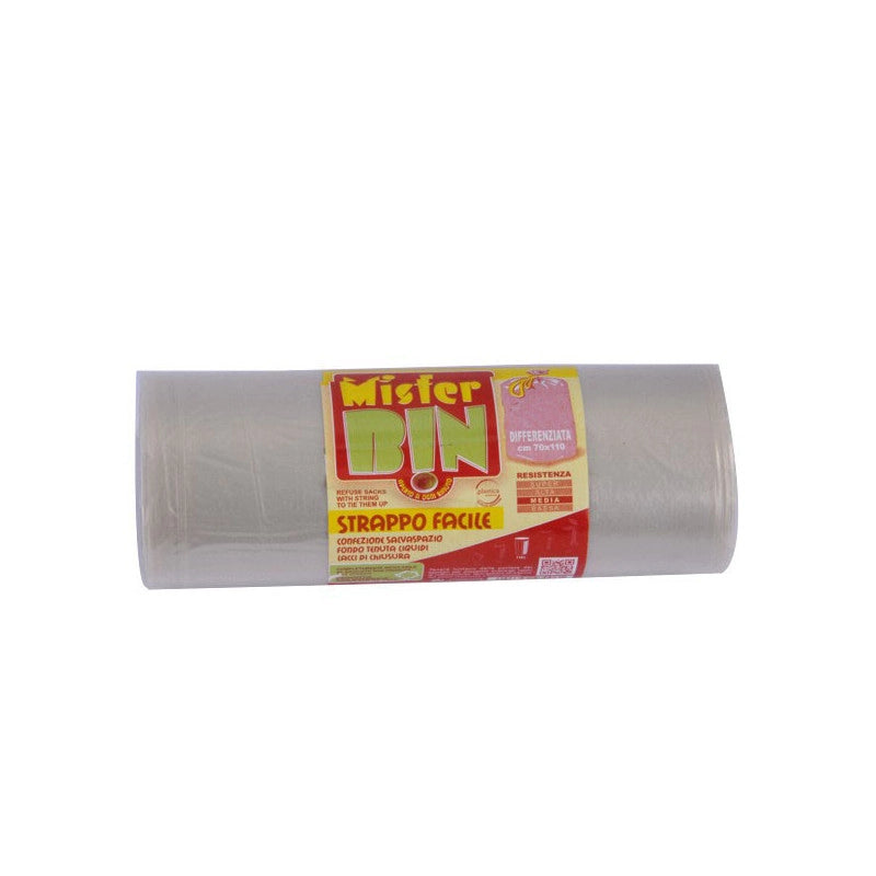 Sacco Imm.Legacci Traspar.70X110 G 60 Pz 20 Mr.Bin