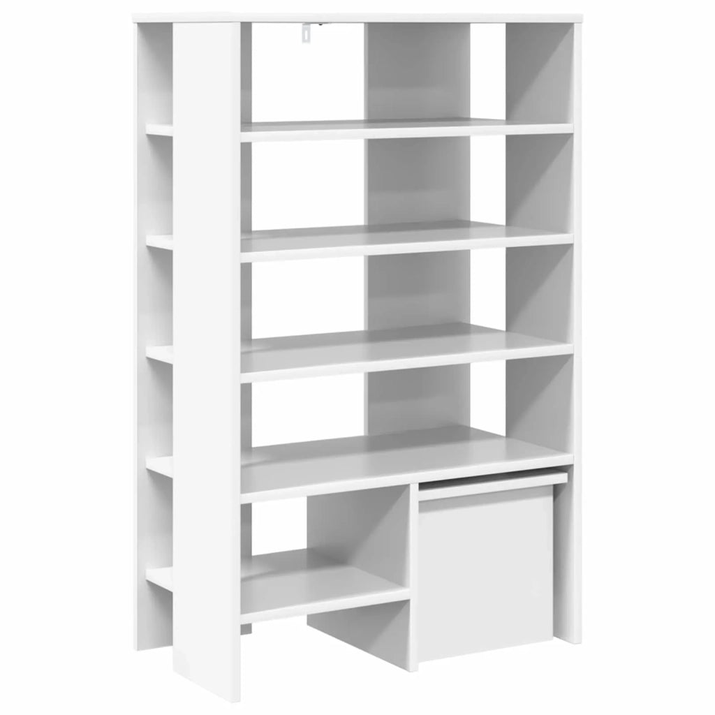 Mobile per scarpe 2 pz-Set di 2 Scarpiera Bianco Legno multistrato