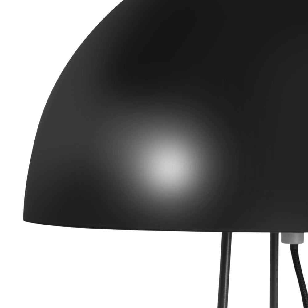 Lampada da tavolo Base e paralume in ferro nero Due lampadine Design minimalista Soggiorno