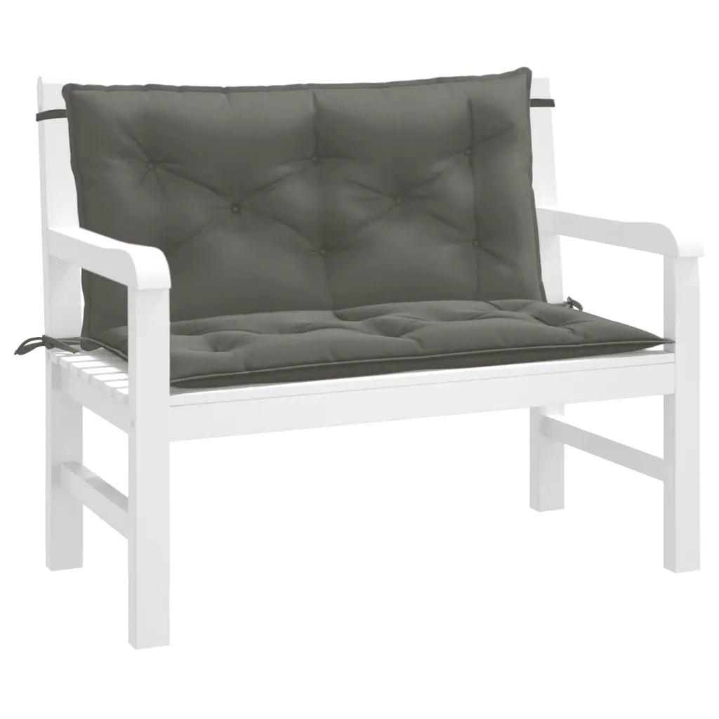 Cuscini Panca Giardino 2pz Grigio Scuro MÃ©lange 100x50x7 cm