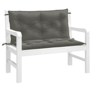 Cuscini Panca Giardino 2pz Grigio Scuro MÃ©lange 100x50x7 cm