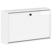 Mobiletto per Scarpe da Muro EDE 71 x 17 x 43 cm Bianco Lucido 895969