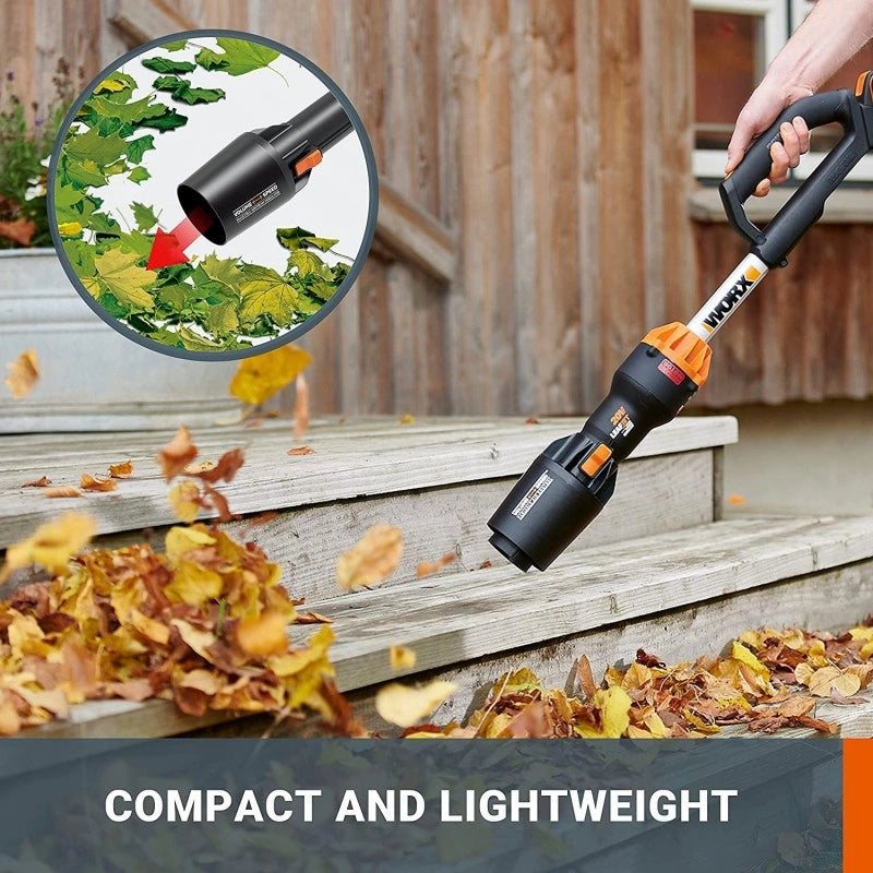 Soffiatore a Batteria WG543E.9 20V Brushless LeafJet 209 km/h Solo Corpo per Pulizia Giardino - WORX