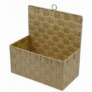 Trade Shop - Cestino Porta Oggetti Cesto In Tessuto Beige Organizer Multiuso Per Casa 79093 -