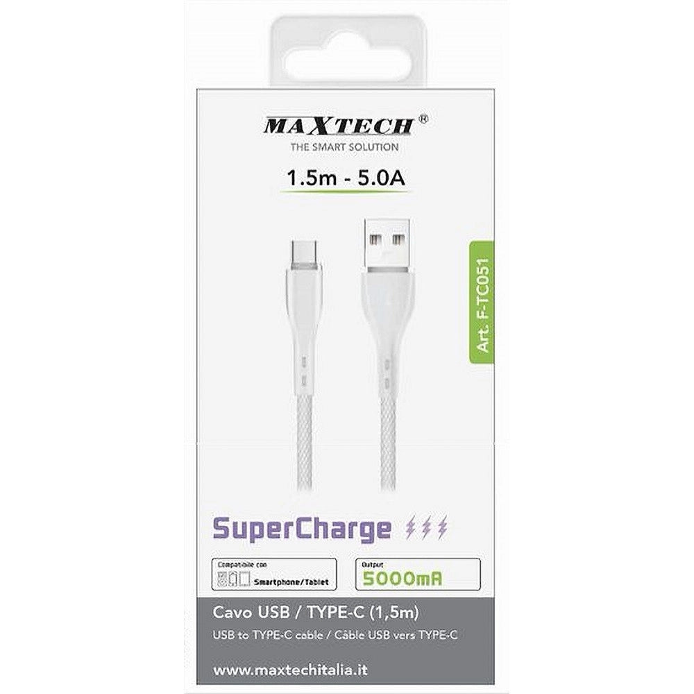 Trade Shop - Cavo Usb Type-c 1.5mt Supercharge Ricarica Dati 5a Per Smartphone Tablet F-tc051 -