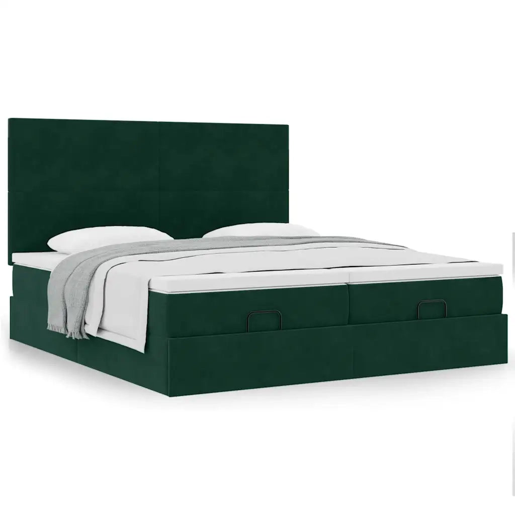 Struttura Letto Pouf con Materassi 180x200 cm Velluto 3313757
