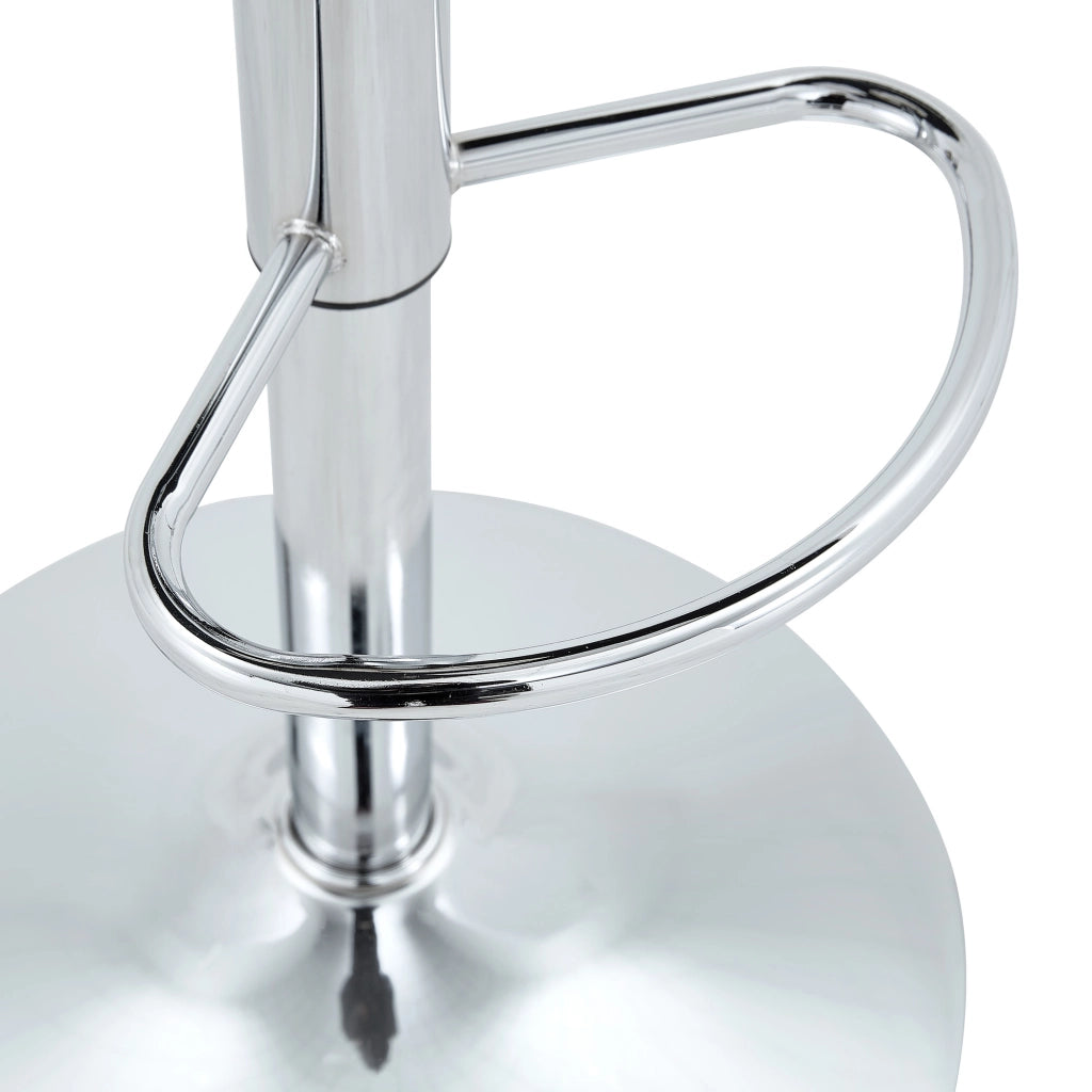 Set di 2 sgabelli da bar girevoli 360° regolabili in altezza con schienale, PU bianco