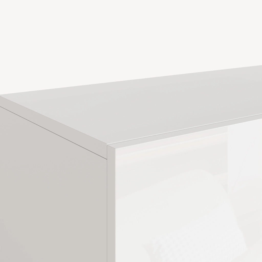 Mobile Pensile Evaton Porta TV da Parete 180 x 32 x 30 cm - Bianco Lucido [en.casa]