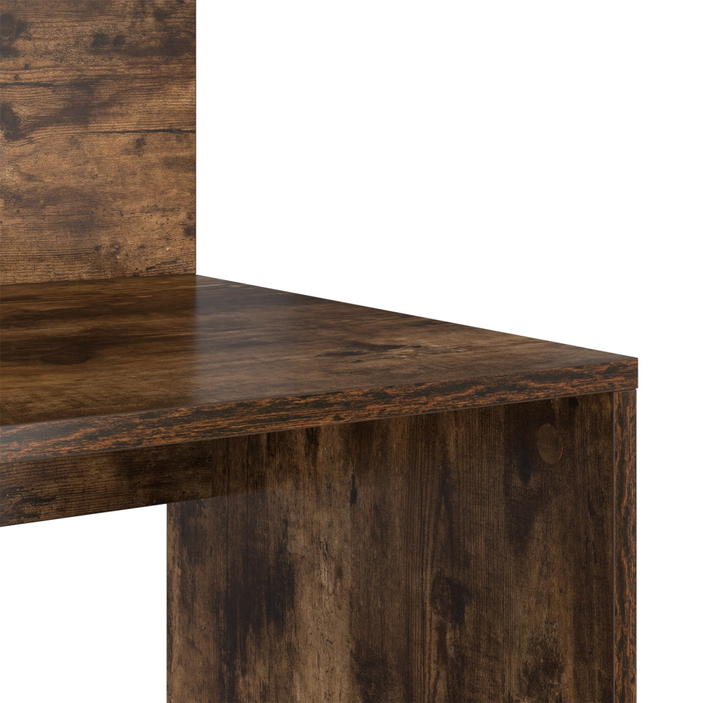 Scrivania con Storage in Rovere Affumicato 90x48x101.5 cm Legno Ingegnerizzato