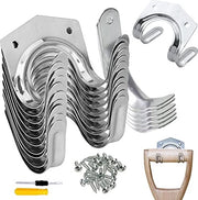 18 contenitori per attrezzi da giardino, ganci, uncini singoli/doppii, contenitore per attrezzi per garage, giardino, box per bicicletta con 30 viti e 1 chiave inglese.