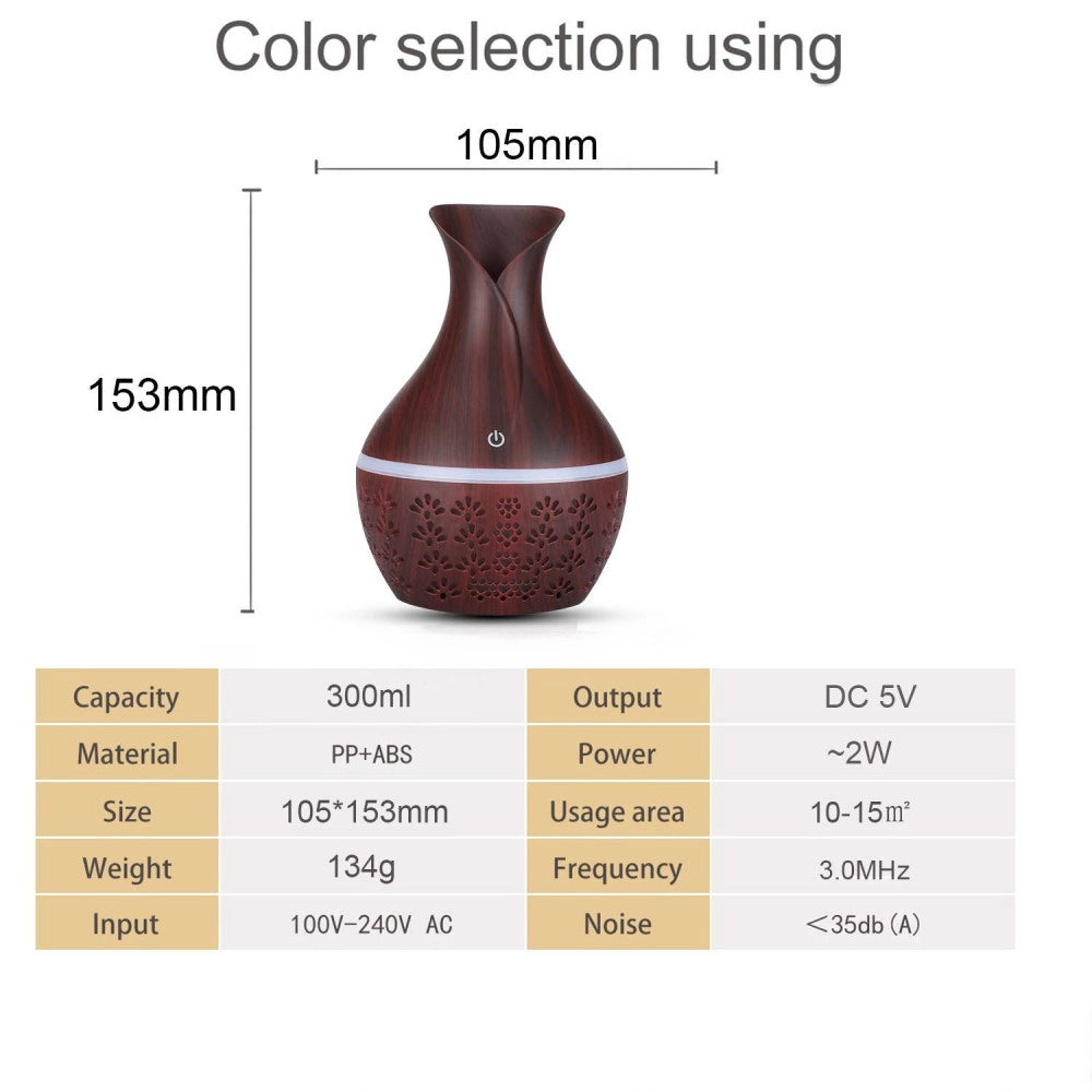 Trade Shop - Umidificatore Ultrasuoni Diffusore Di Aromi Oli Essenziali Per Aromaterapia Achi -