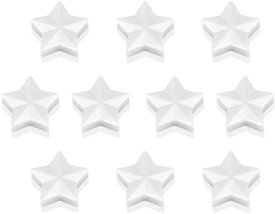 Magnetici per lavagne, 10 magneti per frigoriferi, mini magneti, piccoli magneti per lavagna bianca, forte attrito, magneti per lavagna, per lavagne, per cartelloni, per cucine (stelle, bianchi)