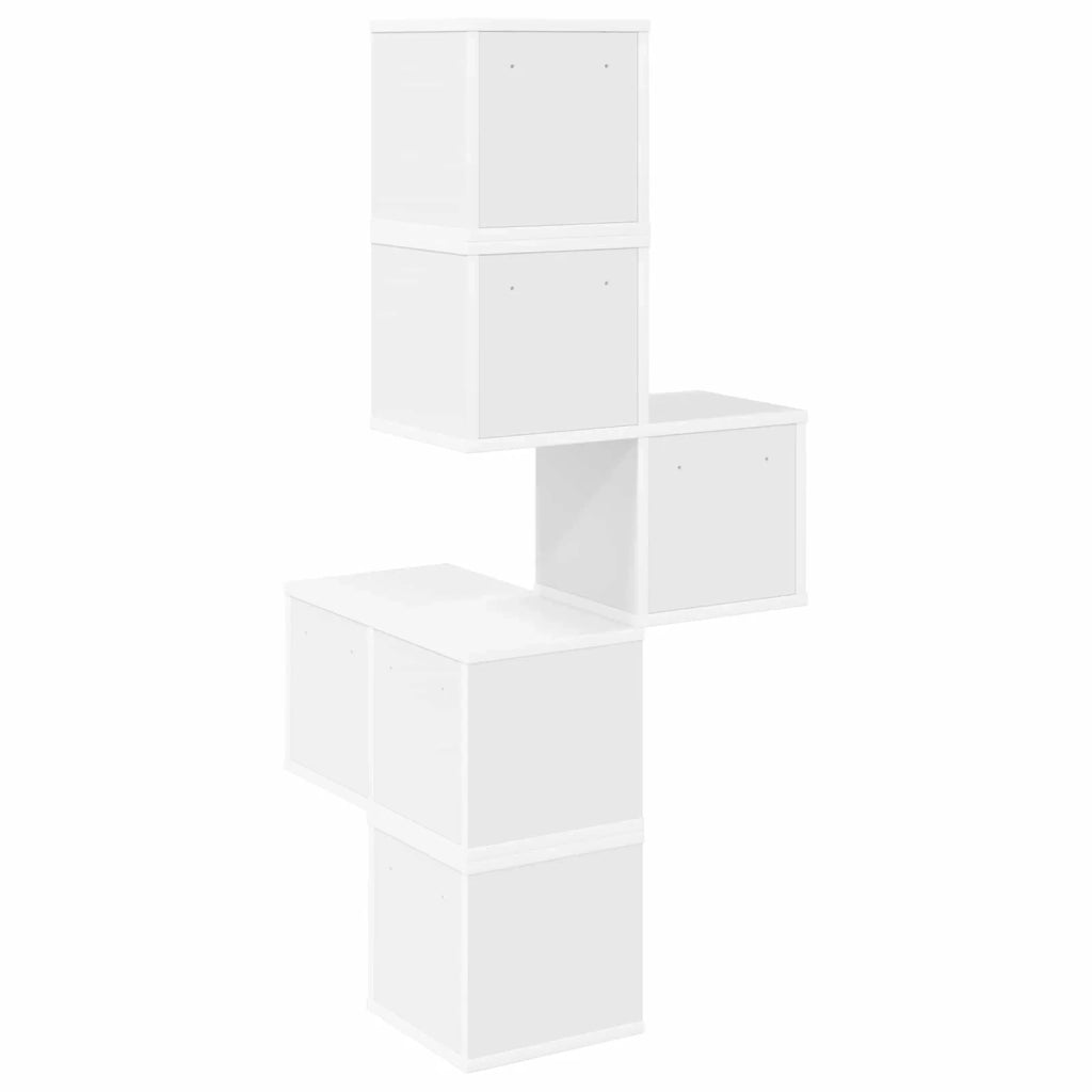Mensola Angolare da Parete Bianco 48 x 48 x 120 cm 8012228