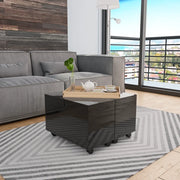 Tavolino da CaffÃ¨ Nero Lucido 60x60x35 cm in Truciolato cod mxl 22602