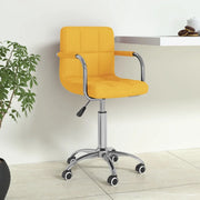 Sedia da Ufficio Girevole Giallo Senape in Tessuto 334674