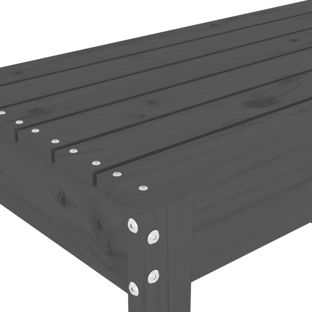Panca da Giardino-Sgabello-Panca da esterno Grigia 110x38x45 cm Legno Massello di Pino