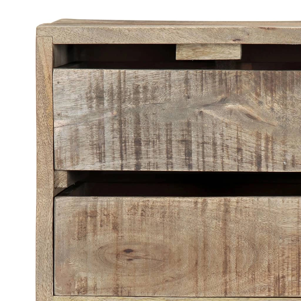Buffet credenza cassettiera armadio mobile contenitore organizer per cucina soggiorno salotto 140 x 30 x 60 cm legno massello di mango marrone 02_0029548