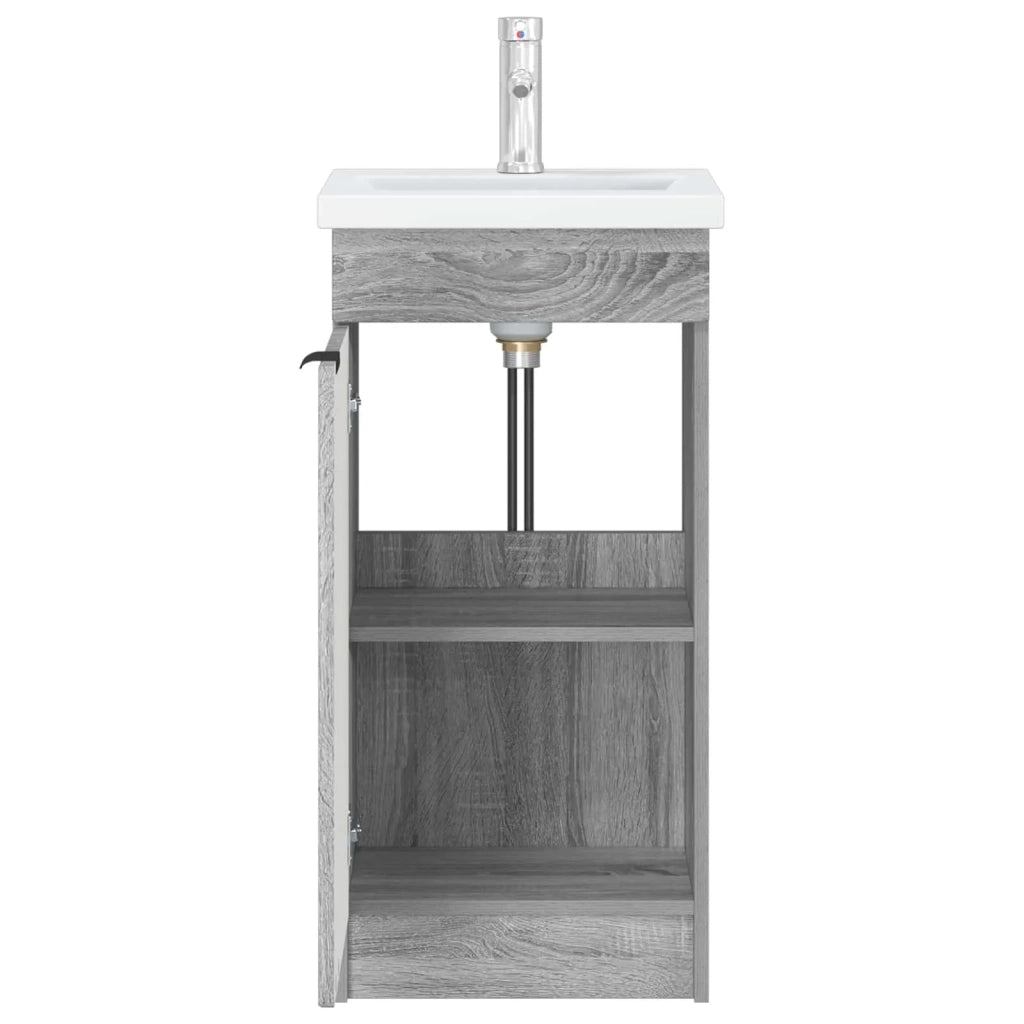 Mobile da bagno con lavabo Sonoma grigio 42 x 40 x 84,5 cm 890090
