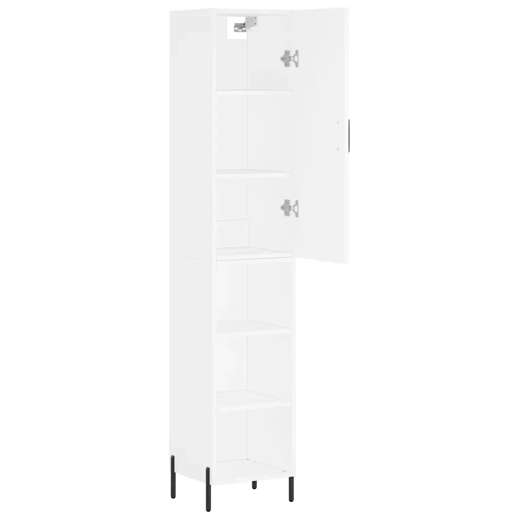 Credenza Bianca 34,5x34x180 cm in Legno Multistrato