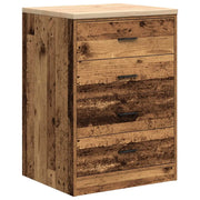 Mobile contenitore multiuso per garage con quattro cassetti 60 x 51 x 85 cm realizzato in legno di recupero 02_0051400