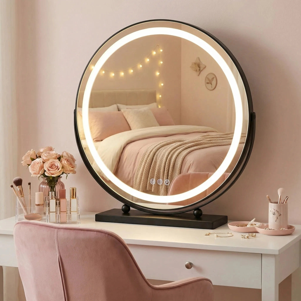 Specchio Led Make-up Black 50 Cm